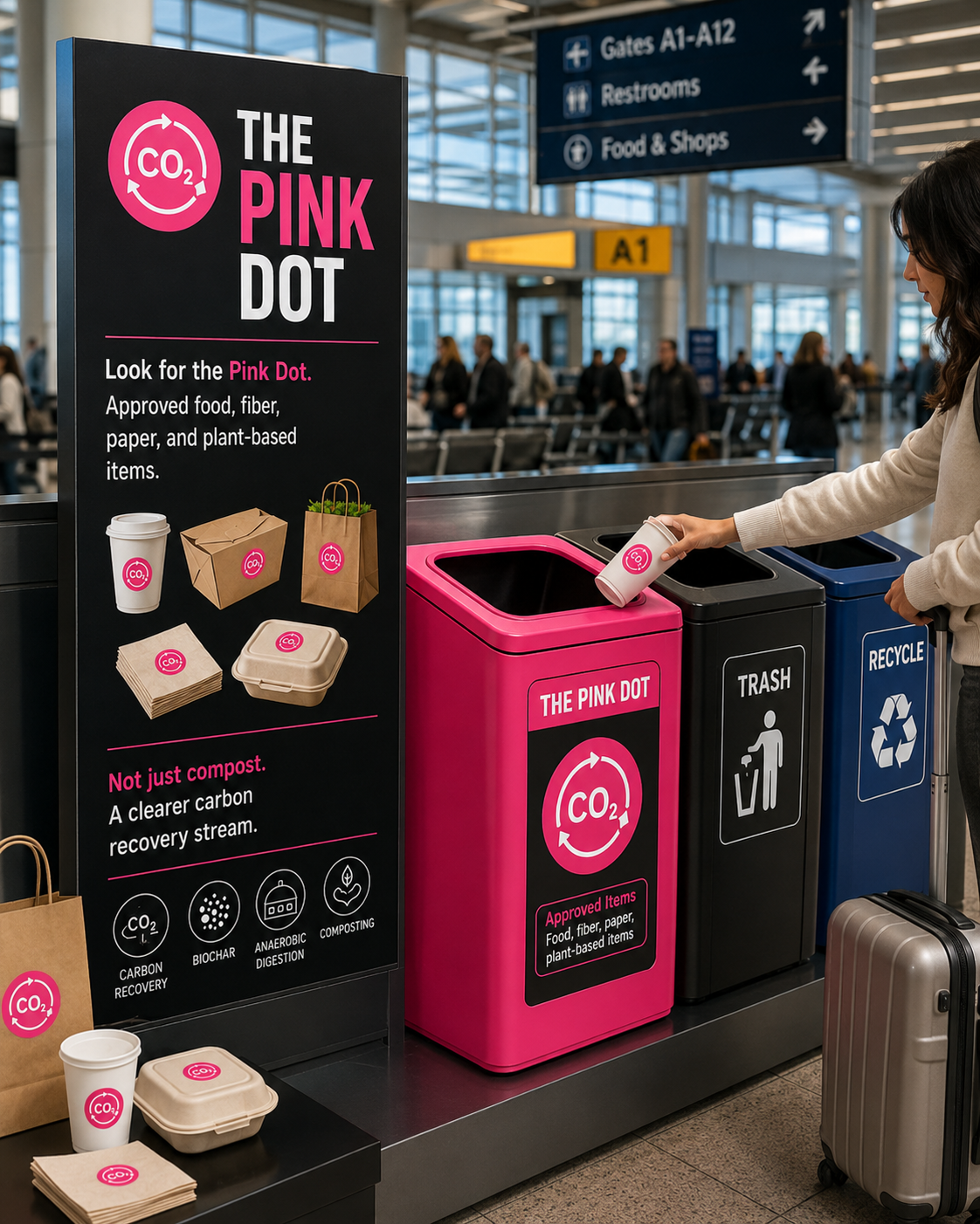 Pink Dot station concept in airport